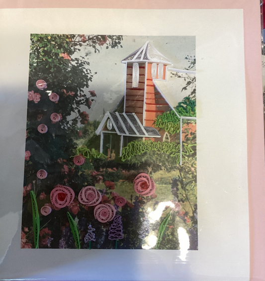 Quilled Chapel Card