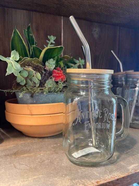 Etched Mason Jar